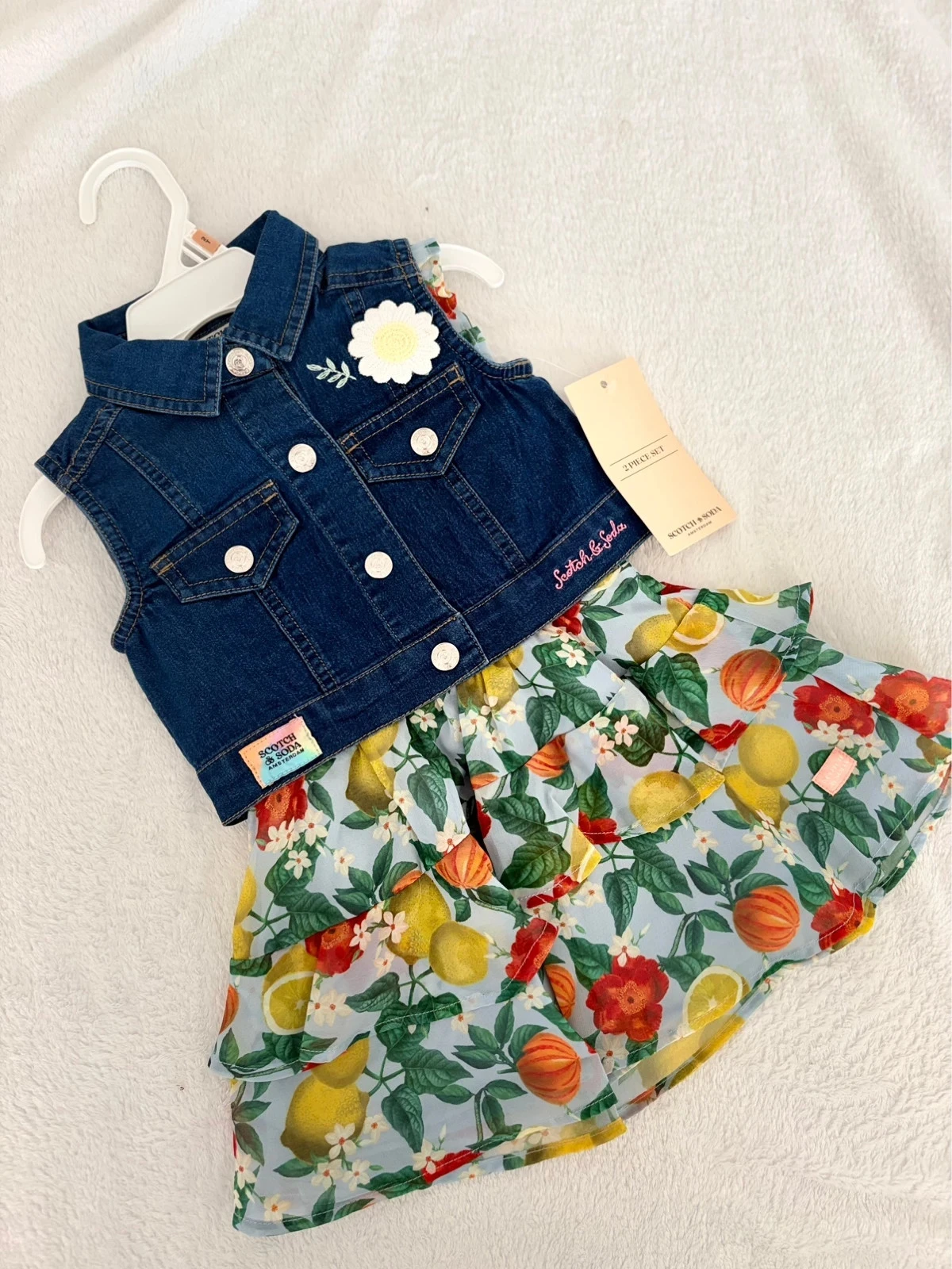 Jolie ensemble robe et veste petite fille taille 2 ans - Scotch & soda neuve